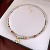 Collar de Perlas de Arroz Madreperla Perla Barroca Cristal Lujo Accesible Gama Alta Retro Cadena para Clavícula Moda Versátil Collar para Mujer