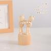 Fantoche Desktop Pequenos Ornamentos Criativos Bonito Madeira Animal Palhaço Brinquedo Quarto das Crianças Decorações Quarto Presente