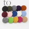 Atacado de Fábrica Botões de Tecido Pelúcia Coloridos Botões Decorativos Botões para Casaco de Caxemira Suéter Jaqueta Corta-vento Botões para Bolsa Prova de Customização