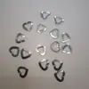 Colgante de Candado Corazón con Ojal Hueco de Acero Inoxidable Moda Japonesa y Coreana Collar de Acero de Titanio Aretes Accesorios para Joyería DIY
