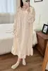 Camisola Coreana Estilo Bolhas Texturizadas Doce "Acompanha Scrunchie Combinando" com Bojos Fixos Pijamas Estilo Country Feminino Transfronteiriço