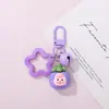 Llavero colgante de muñeca de fruta de dibujos animados estrella, accesorio de llavero de cuentas 3D lindo para DIY, regalo pequeño