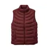 Colete Leve de Algodão com Gola Alta para Outono Inverno Feminino Quilting Curvo Sem Mangas Jaqueta de Algodão Vestuário Feminino Camada Interna/Externa Colete Venda no Atacado