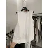 Chal sin mangas de color liso estilo artístico para mujer, nuevo para el verano 2026, con diseño de cinta, top casual moderno y versátil