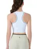 Sutiã Esportivo de Verão em Forma de I para Mulheres com Bojo Integrado à Prova de Choque de Alta Intensidade, Colete Fitness, Colete para Corrida e Yoga