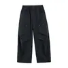 Novas roupas de outono para meninos: Calça casual plissada na frente, com punho ajustável, para crianças mais velhas, 2026 primavera/outono, calça reta solta de algodão, moderna