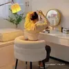 Sillón perezoso de lana de cordero BOBO de moda para sala de estar, dormitorio, vestidor, sofá de un solo asiento, silla de maquillaje, silla de tocador