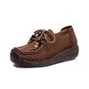 Zapatos de Canguro de Cuero Nubuck Retro Nuevos del Zapatero de Dongguan, Zapatos Casuales Planos de Suela Suave tipo Mocasín sin Cordones para Mujer