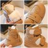 Botas para Niños 2024 Invierno Populares Más Terciopelo Botas para Niños Doble Velcro Estilo Casual Botas Cortas Cálidas para Niñas Transfronterizas