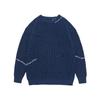 Catálogo Invierno Nuevo Estilo Americano Marca de Moda Otoño e Invierno Diseño de Nicho Costura Suéter de Cuello Redondo Suéter de Punto Holgado para Pareja