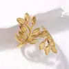 Anillo de Acero Inoxidable Europeo y Americano Transfronterizo para Mujer, Abierto, No se Desvanece, Goteo de Aceite, Simple, Moderno y Personalizado, Joyería para Mano de Mujer