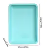 Bandeja de Armazenamento de Ferramentas para Nail Art Quadrada Transfronteiriça, Bandeja de Exibição de Acessórios e Ferramentas para Salão de Unhas, Placa de Metal de Aço Inoxidável
