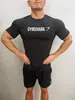 Gimnasio Estilo Americano Verano Nuevo Camiseta Ajustada para Hombre Pantalón Jogger Deportivo Fitness Running Entrenamiento Camiseta de Manga Corta de Secado Rápido
