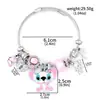 Muñeca Intergaláctica de Dibujos Animados Estilo Japonés Stitch Pulsera de Aleación con Cuentas DIY Joyería al por Mayor