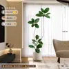 Planta Artificial Verde Black Diamond con un Toque de Lujo para Decoración de Sala de Estar, Planta de Interior Grande en Maceta, Árbol Falso, Planta Biomimética