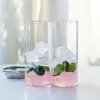 Taza de Vidrio de Borosilicato Alta Tubo Recto Cilíndrico Café Bar Copa de Cóctel Taza para Bebidas de Jugo Té Resistente a Altas Temperaturas