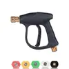 Productos de Venta Caliente Transfronterizos: Pistola de Agua para Lavado de Autos de Alta Presión con Núcleo de Aluminio con Conector Rápido de 1/4 Boquilla de Abanico de Cinco Colores M22-14