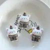 Accesorios de Resina a Cuadros Retro Otoño e Invierno Conejo Gato Cachorro Oso Diadema DIY Accesorios para el Cabello DIY Pegamento de Crema