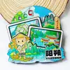 Serie Guangxi Cascada Huashan de Chongzuo Fortaleza Fuerte de la Frontera Imán para Refrigerador Souvenir Turístico Cultural y Creativo Pegatina Magnética