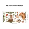 Lindos Animales del Bosque Pegatinas de Pared Autoadhesivas Dibujos Animados Zorro Ardilla Habitación Infantil Guardería Pegatinas Decorativas BR0619Q