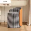 Taburete de Maquillaje con un Toque de Lujo Ligero, Taburete para el Hogar con Respaldo, Silla para Tocador de Habitación de Niñas, Taburete Redondo, Silla Giratoria para Manicura