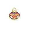Estilo Chino Encanto Antiguo Estilo Étnico Oro Loto de Fuego Ruyi Lock Colgante Colgante Oro Arena Material DIY Accesorios para Pulsera Estilo Antiguo