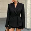 Outono/Inverno 2026 Novo Estilo Cintura Marcada Ombro Acolchoado Retrô Francês Gola Lapela Manga Longa Cardigã Europeu e Americano Emagrecedor Roupa de Exterior para o Dia a Dia