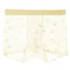 Rizo Jacquard Plátano 10A Antibacteriano Fragancia a Camelia Hidratante Seda de Hielo Abertura Inferior Ácido Hialurónico Calzoncillos tipo bóxer para Hombre
