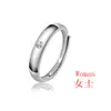 Anillo de Apertura Simple Anillo de Pareja Hueso de Guerra Cola de Dolor Xiang Taili Mismo Estilo Joyería de Cristal