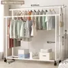 Novo cabideiro de chão estilo minimalista, cabideiro móvel para quarto, dormitório, varanda, varal vertical simples atacado