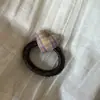 Goma para el pelo de cuadros grande con forma de corazón, estilo retro coreano, cuerda elástica de alta gama para coleta, accesorio para el pelo para mujer