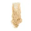 Atacado Transfronteiriço Extensões de Cabelo Clip-In Europeias e Americanas Conjunto de 12 Peças Cabelo Longo Cacheado Onda Grande Fibra Sintética Conjunto de Extensões de Cabelo Femininas