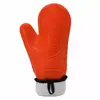 Luvas de Silicone de Camada Dupla Espessas de Algodão de Grau Alimentício para Micro-ondas e Forno, Isolamento Térmico, Antiderrapantes, Luvas de Cozinha de Dois Dedos