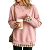 Moletom Amazon feminino com blocos de cor e mangas compridas, série com estoque de longo prazo, best-seller de outono/inverno, estilo casual para casais