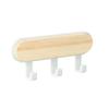 Gancho de Madera de Cabeza Redonda Gancho Adhesivo Multifuncional para el Hogar Sin Clavos Fuerte Capacidad de Carga Gancho Creativo Sin Perforaciones Gancho Detrás de la Puerta