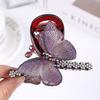Elegante Clip de Agarre de Mariposa Bordada Estilo Retro para Mujer Tamaño Mediano Nuevo 2024 Clip de Tiburón para Medio Cabello Accesorios para el Cabello