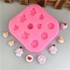 Amo Bolo de Creme Mini Sobremesa Assar Dobra Açúcar Molde de Silicone Decorativo DIY Argila Gel Molde de Gotejamento