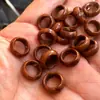 Contas Premium de Caroço de Oliva com Superfície Lisa para Pulseiras DIY, Joias e Artesanato; Contas de Mouse Roxo Dourado, Acessórios Versáteis em Formato de Rosca
