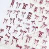Nuevas Pegatinas para Uñas de Moda Famosas en Internet, Parches Populares para Uñas con Forma de Lazo y Pedrería con Adhesivo Posterior, Ultra Delgados Rojos y Rosas