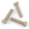 Tornillos de Plástico Cilíndricos Ranurados Aislantes Resistentes a Altas Temperaturas, Ácidos y Álcalis, Tornillos de Alta Resistencia Peek M2-M10