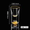 Vaso de vino blanco Jinshan con lámina de oro, vaso de cristal, separador de licores, vaso tipo bala para el hogar, olla Jinshan con lámina de oro, juego en caja de regalo