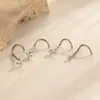 Joyas para Piercing de Nariz de Titanio G23 Barra S F136 Titanio Incrustado Zircón Clavo de Nariz Moda Versátil Popular Europeo y Americano Joyería de Comercio Exterior