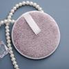 Esponja Limpiadora de Polvo de Fibra de Carbono de Bambú, Almohadilla Limpiadora Redonda de Doble Cara para Desmaquillaje Húmedo para Mujeres, Venta al por Mayor, Absorbente de Grasa, Lavable, Doble Uso para Seco y Húmedo