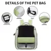 Mochila para Gato Yuebaitu, Mochila Escolar para Exterior, Bolsa Dupla para Pet, Acessórios para Gatos, Bolsa Transparente Portátil de Grande Capacidade para Gatos