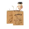 Bolsa de Empaque tipo Bandolera de Papel Kraft Engrosado para Café y Té de Leche, Estilo Ins Especial de Aspecto Elevado Empaque Doméstico y Comercial