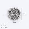 Accesorios Florales de Cristal para Manualidades Hechos a Mano Accesorios para Joyería DIY Tapas Florales de Plata Vintage de Xizang Espaciador Directo del Fabricante
