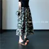 Ramio~Falda Elegante de Estilo Francés de Longitud Media con Estampado Floral y Dobladillo Amplio en Línea A, Estilo Vacacional, Nuevo Modelo 2026 para Mujer