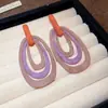 Brincos de Pérola Gota D'água Flor Roxa Agulha de Prata, Simples e Modernos, Brincos Versáteis com um Toque de Luxo Leve e Sofisticado para Mulheres