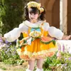 Vestido de Flor de Capullo Lolita para Niña, Vestido de Princesa, Vestido Tutú, Conjunto de Dos Piezas con Tirantes, Vestido Dulce de Cumpleaños para Niños