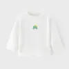 Camiseta de Algodón Puro Estilo Nuevo Primavera y Otoño para Niños, Camiseta Base de Algodón con Estampado de Dibujos Animados Casual Estilo Nuevo Otoño e Invierno